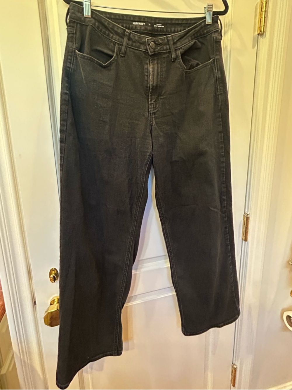 Old Navy Black High-Rise Wow Wide Leg Jeans